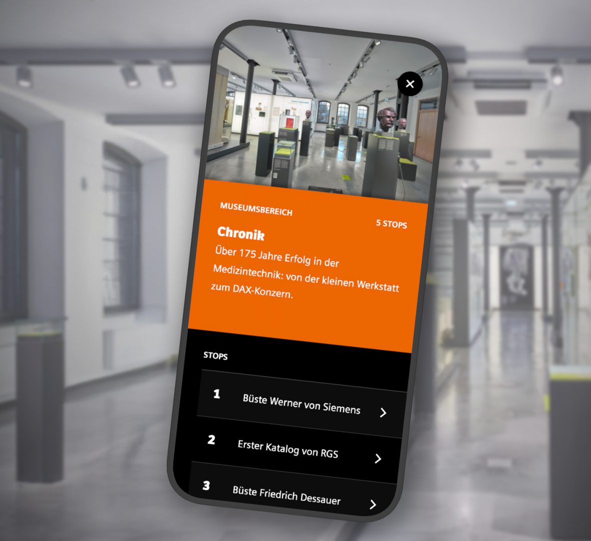Die App für das Siemens MedMuseum im Einsatz
