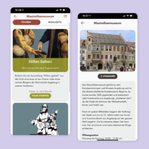 App-Screens Kunstsammlungen Augsburg